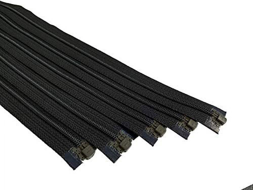 5pcs Ykk Number 3 Nylon Coil Separating Zippers Bulk for Tailor Sewing  Crafts Color Black - Made in USA (30 inches) 